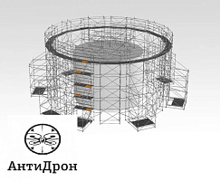 Защита резервуаров от БПЛА на основе строительных лесов PSK SCAFF SYSTEM