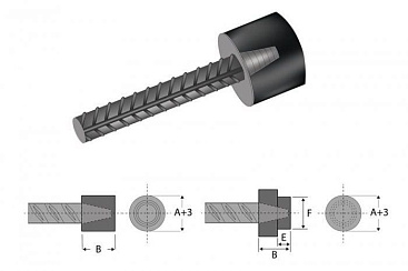 Муфты ConCon с конической резьбой анкерные (концевые анкера)