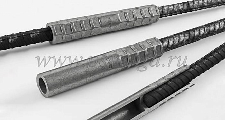 Стандартная обжимная муфта PRESKO для соединения арматуры Ø 28 мм