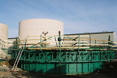 Опалубка гидравлическая, самоподъемная для силосов и труб