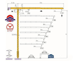 Башенный кран SYM R70/15 (QTZ 130)